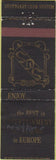 Matchbook Cover - Stuttgart Club System Germany WEAR