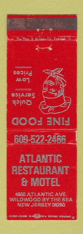 Matchbook Cover - Atlantic Restaurant Motel Wildwood By the Sea NJ