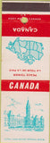 Matchbook Cover - Peace Tower La Tour De La Paix Canada