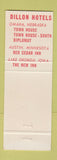 Matchbook Cover - Dillon's Diplomat Omaha NE Hotel