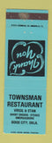 Matchbook Cover - Townsman Restaurant Boise City OK