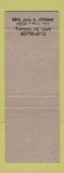 Matchbook Cover - Coach and Four Bar Grill Atlantic City NJ Hotel Jefferson