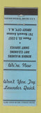 Matchbook Cover - Bendix Washing Machines Clothes Cleaning Jersey City NJ BLUE