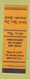 Matchbook Cover - Bendix Washing Machines Clothes Cleaning Jersey City NJ YELLOW