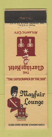 Matchbook Cover - Claridge Hotel Atlantic City NJ Mayfair Lounge #2