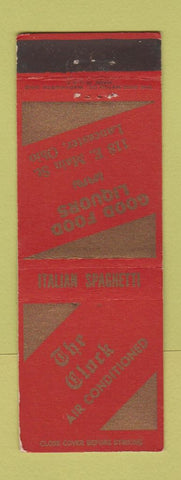 Matchbook Cover - The Clock Restaurant Lancaster OH