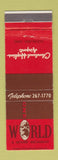 Matchbook Cover - One World Restaurnt Cleveland Hopkins Airport OH