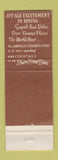 Matchbook Cover - One World Restaurnt Cleveland Hopkins Airport OH