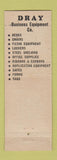 Matchbook Cover - Dray Business Equipment Warren OH WEAR