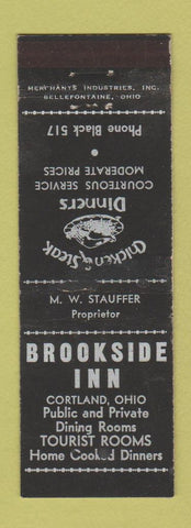 Matchbook Cover - Brookside Inn Cortland OH MERCHANTS