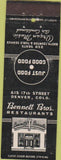 Matchbook Cover - Bennett Bros Restaaurants Denver CO