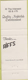 Matchbook Cover - Riffs Columbia MO nightclub