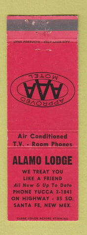 Matchbook Cover - Alamo Lodge Santa Fe NM