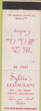 Matchbook Cover - Sylvia's Restaurant Denver CO WEAR