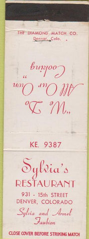 Matchbook Cover - Sylvia's Restaurant Denver CO WEAR