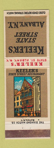 Matchbook Cover - Keeler's Restaurant Albany NY