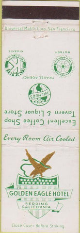 Matchbook Cover - Golden Eagle Hotel Redding CA