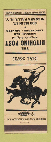 Matchbook Cover - Hitching Post Restaurant Niagara Falls NY