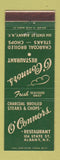 Matchbook Cover - O'Connors Restaurant Albany NY