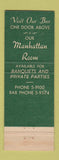 Matchbook Cover - O'Connors Restaurant Albany NY