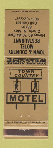Matchbook Cover - Town and Country Motel Restaurant Clovis NM