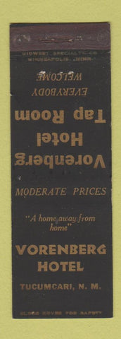 Matchbook Cover - Vorenberg Hotel Tucumcari NM WEAR