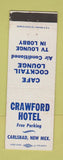 Matchbook Cover - Crawford Hotel Carlsbad NM
