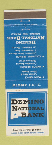Matchbook Cover - Deming National Bank NM