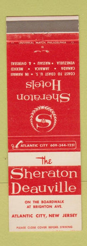 Matchbook Cover - Sheraton Hotel Deauville Atlantic City NJ