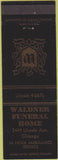 Matchbook Cover - Waldner Funeral Home Chicago IL ambulance