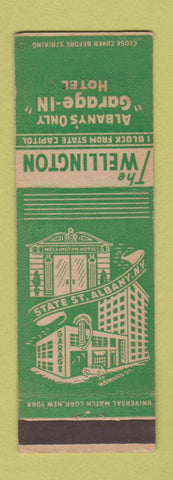Matchbook Cover - Wellington Hotel Albany NY