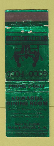 Matchbook Cover - Edwards Dining Room Albuquerque NM WORN