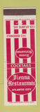Matchbook Cover - Vienna Restaurants Atlantic City NJ