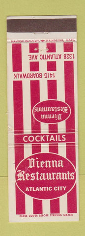 Matchbook Cover - Vienna Restaurants Atlantic City NJ