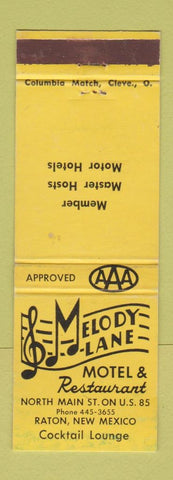 Matchbook Cover - Melody Lane Motel Raton NM WEAR
