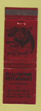 Matchbook Cover - Hollywood Restaurant Auburn NY