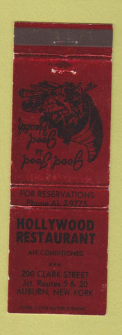 Matchbook Cover - Hollywood Restaurant Auburn NY