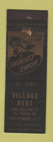 Matchbook Cover - Village Rest Restaurant Cheektowaga NY WEAR