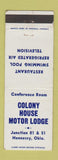Matchbook Cover - Colony House Motor Lodge Hennessy OK WEAR
