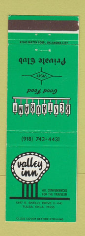 Matchbook Cover - Valley Inn Restaurant Tulsa OK