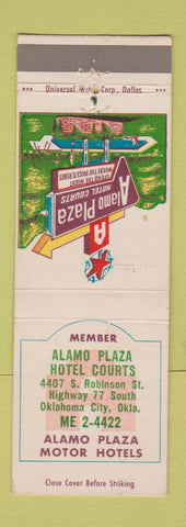 Matchbook Cover - Alamo Plaza Hotel Courts Oklahoma City OK