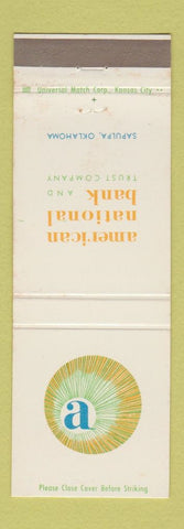 Matchbook Cover - American National Bank Sapulpa OK