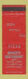 Matchbook Cover - Bianco's Restaurant Pizza Lawton OK