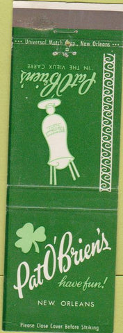 Matchbook Cover - Pat O'Brien's New Orleans LA WEAR