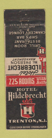 Matchbook Cover - Hotel Hildebrecht Trenton NJ