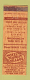 Matchbook Cover - Motel Tourist Village Rahway NJ WEAR