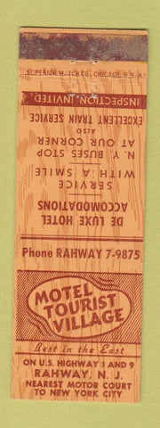Matchbook Cover - Motel Tourist Village Rahway NJ WEAR