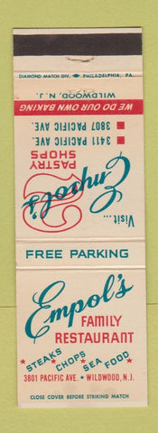 Matchbook Cover - Empol's Family Restaurant Wildwood NJ