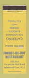 Matchbook Cover - Forget Me Not Restaurant  Wildwood Crest NJ