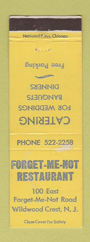 Matchbook Cover - Forget Me Not Restaurant  Wildwood Crest NJ